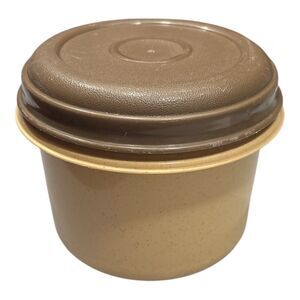 Vintage Rubbermaid Servin' Saver #7 Round 3 Cup Container 0020 Speckle Tan Brown